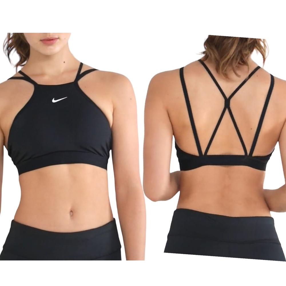 Nike Training Indy Modern Strappy Racerback Sports Bra ~ XS ~ Black